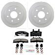 C370250536 2-Wheel Set Front Brake Disc and Pad Kit, 295 mm 4WD QuietCast Series, Includes (1) Brake Pad Set and (2) Brake Disc