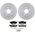 C591160137 2-Wheel Set Front Brake Disc and Pad Kit, 282 mm RWD QuietCast Series, Includes (1) Brake Pad Set and (2) Brake Disc