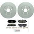 C619501487 2-Wheel Set Front Brake Disc and Pad Kit, 296 mm QuietCast Series, Includes (1) Brake Pad Set and (2) Brake Disc