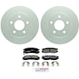 C698250549 2-Wheel Set Rear Brake Disc and Pad Kit, 280.9 mm QuietCast Series, Includes (1) Brake Pad Set and (2) Brake Disc