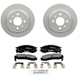 C728250538 2-Wheel Set Front Brake Disc and Pad Kit, 250.3 mm QuietCast Series, Includes (1) Brake Pad Set and (2) Brake Disc