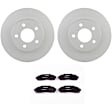 C833200306 2-Wheel Set Front Brake Disc and Pad Kit, 286 mm 4WD QuietCast Series, Includes (1) Brake Pad Set and (2) Brake Disc