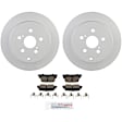 C835501344 2-Wheel Set Rear Brake Disc and Pad Kit, 268.6 mm FWD QuietCast Series, Includes (1) Brake Pad Set and (2) Brake Disc