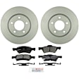C857160141 2-Wheel Set Front Brake Disc and Pad Kit, 280.9 mm QuietCast Series, Includes (1) Brake Pad Set and (2) Brake Disc