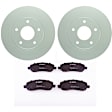 C866250555 2-Wheel Set Brake Disc and Pad Kit, 276 mm QuietCast Series, Includes (1) Brake Pad Set and (2) Brake Disc