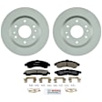 2003 Chevrolet Trailblazer - 2-Wheel Set Front Brake Disc and Pad Kit, 305 mm, 4.2L 6Cyl, QuietCast Series Includes (2) Disc and (1) Pad Set