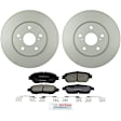 C906501225 2-Wheel Set Brake Disc and Pad Kit, 296 mm QuietCast Series, Includes (1) Brake Pad Set and (2) Brake Disc