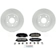 C914260731 2-Wheel Set Brake Disc and Pad Kit, 281.8 mm QuietCast Series, Includes (1) Brake Pad Set and (2) Brake Disc