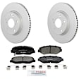 C914531452 2-Wheel Set Front Brake Disc and Pad Kit, 282 mm QuietCast Series, Includes (1) Brake Pad Set and (2) Brake Disc