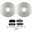 C924280824 2-Wheel Set Front Brake Disc and Pad Kit, 303 mm FWD QuietCast Series, Includes (1) Brake Pad Set and (2) Brake Disc