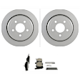 C932200344 2-Wheel Set Rear Brake Disc and Pad Kit, 295 mm QuietCast Series, Includes (1) Brake Pad Set and (2) Brake Disc