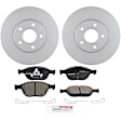 C970201521 2-Wheel Set Front Brake Disc and Pad Kit, 277.9 mm FWD QuietCast Series, Includes (1) Brake Pad Set and (2) Brake Disc
