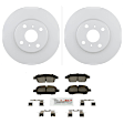 C990501272 2-Wheel Set Front Brake Disc and Pad Kit, 254.9 mm QuietCast Series, Includes (1) Brake Pad Set and (2) Brake Disc