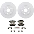 C990501299 2-Wheel Set Front Brake Disc and Pad Kit, 255 mm QuietCast Series, Includes (1) Brake Pad Set and (2) Brake Disc