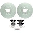 P1042151500 2-Wheel Set Rear Brake Disc and Pad Kit, 344.8 mm QuietCast Series, Includes (1) Brake Pad Set and (2) Brake Disc