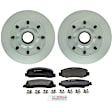 P1069201515 2-Wheel Set Front Brake Disc and Pad Kit, 347 mm RWD QuietCast Series, Includes (1) Brake Pad Set and (2) Brake Disc