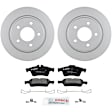 P1095340900 2-Wheel Set Rear Brake Disc and Pad Kit, 279.9 mm QuietCast Series, Includes (1) Brake Pad Set and (2) Brake Disc