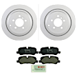 P1099441166 2-Wheel Set Rear Brake Disc and Pad Kit, 354 mm QuietCast Series, Includes (1) Brake Pad Set and (2) Brake Disc