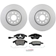 P1107140043 2-Wheel Set Brake Disc and Pad Kit, 312 mm QuietCast Series, Includes (1) Brake Pad Set and (2) Brake Disc