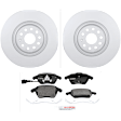 P1107141564 2-Wheel Set Front Brake Disc and Pad Kit, 340 mm AWD QuietCast Series, Includes (1) Brake Pad Set and (2) Brake Disc