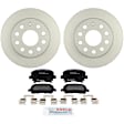 P1108141492 2-Wheel Set Rear Brake Disc and Pad Kit, 252.8 mm QuietCast Series, Includes (1) Brake Pad Set and (2) Brake Disc