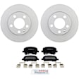 P1108531381 2-Wheel Set Rear Brake Disc and Pad Kit, 232 mm QuietCast Series, Includes (1) Brake Pad Set and (2) Brake Disc