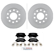 P1108531407 2-Wheel Set Rear Brake Disc and Pad Kit, 244.7 mm QuietCast Series, Includes (1) Brake Pad Set and (2) Brake Disc