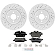 P1204151598 2-Wheel Set Front Brake Disc and Pad Kit, 293.9 mm QuietCast Series, Includes (1) Brake Pad Set and (2) Brake Disc