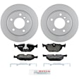 P1239150064 2-Wheel Set Rear Brake Disc and Pad Kit, 280 mm QuietCast Series, Includes (1) Brake Pad Set and (2) Brake Disc