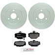 P1252361517 2-Wheel Set Brake Disc and Pad Kit, 279.8 mm QuietCast Series, Includes (1) Brake Pad Set and (2) Brake Disc
