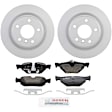 P1267150124 2-Wheel Set Brake Disc and Pad Kit, 300 mm RWD QuietCast Series, Includes (1) Brake Pad Set and (2) Brake Disc