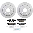 P1267150127 2-Wheel Set Rear Brake Disc and Pad Kit, 300 mm QuietCast Series, Includes (1) Brake Pad Set and (2) Brake Disc