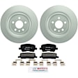 P1307521386 2-Wheel Set Rear Brake Disc and Pad Kit, 302 mm QuietCast Series, Includes (1) Brake Pad Set and (2) Brake Disc