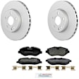 P1316531481 2-Wheel Set Front Brake Disc and Pad Kit, 299.5 mm QuietCast Series, Includes (1) Brake Pad Set and (2) Brake Disc