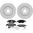 P1322141524 2-Wheel Set Front Brake Disc and Pad Kit, 319.8 mm QuietCast Series, Includes (1) Brake Pad Set and (2) Brake Disc