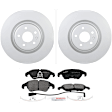 P1322141526 2-Wheel Set Front Brake Disc and Pad Kit, 344.8 mm QuietCast Series, Includes (1) Brake Pad Set and (2) Brake Disc