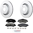 P1327531428 2-Wheel Set Front Brake Disc and Pad Kit, 332 mm QuietCast Series, Includes (1) Brake Pad Set and (2) Brake Disc