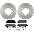 P1333200519 2-Wheel Set Front Brake Disc and Pad Kit, 346.8 mm QuietCast Series, Includes (1) Brake Pad Set and (2) Brake Disc