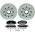P1333201515 2-Wheel Set Front Brake Disc and Pad Kit, 347 mm RWD QuietCast Series, Includes (1) Brake Pad Set and (2) Brake Disc