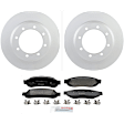 P1334200455 2-Wheel Set Rear Brake Disc and Pad Kit, 339.7 mm QuietCast Series, Includes (1) Brake Pad Set and (2) Brake Disc