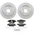 P1341360976 2-Wheel Set Rear Brake Disc and Pad Kit, 300 mm QuietCast Series, Includes (1) Brake Pad Set and (2) Brake Disc