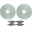 P1381151501 2-Wheel Set Front Brake Disc and Pad Kit, 364.9 mm QuietCast Series, Includes (1) Brake Pad Set and (2) Brake Disc