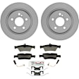 P1424360995 2-Wheel Set Rear Brake Disc and Pad Kit, 300 mm QuietCast Series, Includes (1) Brake Pad Set and (2) Brake Disc