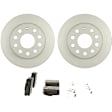 P1456141492 2-Wheel Set Rear Brake Disc and Pad Kit, 252.8 mm QuietCast Series, Includes (1) Brake Pad Set and (2) Brake Disc