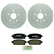 P1468251462 2-Wheel Set Rear Brake Disc and Pad Kit, 267.9 mm QuietCast Series, Includes (1) Brake Pad Set and (2) Brake Disc