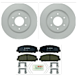 P1509401489 2-Wheel Set Front Brake Disc and Pad Kit, 349.7 mm QuietCast Series, Includes (1) Brake Pad Set and (2) Brake Disc
