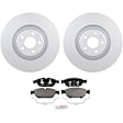 P1549141494 2-Wheel Set Front Brake Disc and Pad Kit, 355.7 mm QuietCast Series, Includes (1) Brake Pad Set and (2) Brake Disc