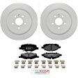 P1612201623 2-Wheel Set Rear Brake Disc and Pad Kit, 345 mm QuietCast Series, Includes (1) Brake Pad Set and (2) Brake Disc