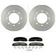 P1680200519 2-Wheel Set Front Brake Disc and Pad Kit, 346.8 mm 4WD QuietCast Series, Includes (1) Brake Pad Set and (2) Brake Disc