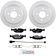 P279150062 2-Wheel Set Rear Brake Disc and Pad Kit, 257.8 mm QuietCast Series, Includes (1) Brake Pad Set and (2) Brake Disc